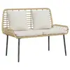Image de Vidaxl banc de jardin marron et crème polyrotin
