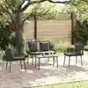 Image de Ensemble De Salle À Manger Pour Jardin 3 Pcs Noir Et Anthracite Vidaxl