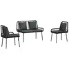 Image de Vidaxl ensemble de salle à manger pour jardin 3 pcs noir et anthracite