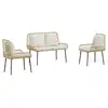 Image de Vidaxl ensemble de salle à manger pour jardin 3 pcs marron et crème