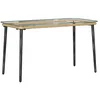 Image de Table de jardin en polyrotin - vidaXL - Naturel - 80x40x45 cm - Polyrotin - Cadre en acier - Résistant aux intempéries