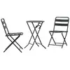 Image de Vidaxl ensemble bistro de jardin 3 pcs anthracite acier
