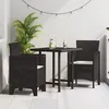 Image de vidaXL Chaise de jardin 2 pcs Marron 53 x 49 x 85 cm Polypropylène 847454