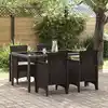 Image de Chaise De Jardin 4 Pcs Marron 53 X 49 X 85 Cm Polypropylène Vidaxl