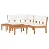 Image de Vidaxl ensemble de canapé de jardin 4 pcs marron et crème