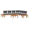 Image de Vidaxl ensemble de canapé de jardin 3 pcs marron et gris