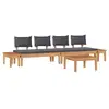 Image de Vidaxl ensemble de canapé de jardin 5 pcs marron et gris