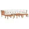 Image de Vidaxl ensemble de canapé de jardin 4 pcs marron et crème