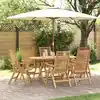 Image de Ensemble De Salle À Manger Pour Jardin 7 Pcs Marron Vidaxl