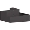 Image de Cache-pot de jardin en métal - vidaXL - 80x80x50 cm - Noir - Acier laminé à froid - Style moderne