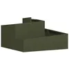 Image de Cache-pot de jardin en métal - vidaXL - Vert olive - 80x80x50 cm - Acier laminé à froid - Résistant aux intempéries