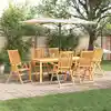 Image de Ensemble De Salle À Manger Pour Jardin Pliable 7 Pcs Marron Vidaxl