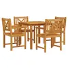 Image de Vidaxl ensemble de salle à manger pour jardin 5 pcs marron