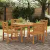 Image de Ensemble De Salle À Manger Pour Jardin 5 Pcs Marron Vidaxl