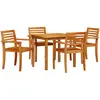 Image de Ensemble De Salle À Manger Pour Jardin 5 Pcs Marron Vidaxl
