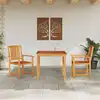 Image de Ensemble De Salle À Manger Pour Jardin 3 Pcs Marron Vidaxl