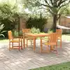 Image de Ensemble De Salle À Manger Pour Jardin 5 Pcs Marron Vidaxl
