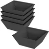 Image de Jardinière en métal moderne - vidaXL - Noir - 40x40x15 cm - Forme trapézoïdale - Acier laminé à froid