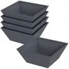 Image de Jardinière en métal - vidaXL - Anthracite - 40x40x15 cm - Acier laminé à froid - Forme trapézoïdale