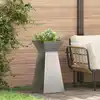 Image de Jardinière À Pilier Argent 35 X 35 X 73 Cm Acier Inoxydable Vidaxl