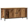 Image de Meuble TV moderne - vidaXL - Bois dingénierie - Bois Ancien - 100x35x45 cm - 2 portes - 2 étagères - Montage au sol