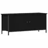 Image de Vidaxl meuble tv chêne noir 100 x 35 x 45 cm bois d'ingénierie