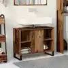 Image de Cabinet De Salle De Bain Avec Porte Bois Ancien 80 X 33 X 60 Cm Vidaxl