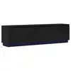 Image de Vidaxl meuble tv chêne noir 180 x 38 x 49 cm bois d'ingénierie