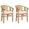 Image de Chaise de jardin en teck massif - vidaXL - Marron - Uni - 63x58x89 cm - Poids max 220 kg - Résistant aux intempéries