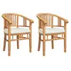 Image de Vidaxl chaise 2 pcs marron 63 x 58 x 89 cm bois de teck massif