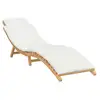 Image de Vidaxl transat de jardin marron 198 x 55 x 58,5 cm bois de teck massif