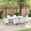Image de vidaXL Table de Jardin Blanc 200 x 100 x 73 cm polyrotin 871690