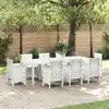 Image de Table De Jardin Blanc 250 X 100 X 73 Cm Polyrotin Vidaxl