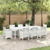 Image de vidaXL Table de Jardin Blanc 250 x 100 x 73 cm polyrotin 871694