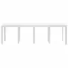 Image de Vidaxl table de jardin blanc 250 x 100 x 73 cm polyrotin