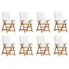 Image de Vidaxl chaise de jardin 8 pcs marron et blanc 57 x 71,5 x 104 cm