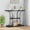 Image de Table console - console extensible Vidaxl Table console Chêne noir 101 x 35 x 805 cm Bois dingénierie