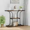 Image de Table Console Chêne Fumé 101 X 35 X 80,5 Cm Bois D'ingénierie Vidaxl
