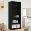 Image de Armoire Chêne Noir 80 X 50 X 200 Cm Bois D'ingénierie Vidaxl