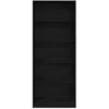 Image de Armoire moderne en bois dingénierie - vidaXL - Chêne Noir - 80x50x200 cm - 5 étagères - Finition mate
