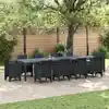Image de Table De Jardin Anthracite 350 X 100 X 74 Cm Polyrotin Vidaxl