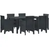 Image de Ensemble De Salle À Manger Pour Jardin 7 Pc Anthracite Vidaxl