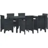 Image de Ensemble De Salle À Manger Pour Jardin 7 Pc Anthracite Vidaxl