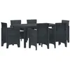 Image de vidaXL Ensemble de salle à manger pour jardin 7 pc Anthracite 3378553