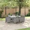Image de Ensemble De Salle À Manger Pour Jardin 7 Pc Gris Clair Vidaxl