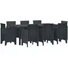 Image de Ensemble De Salle À Manger Pour Jardin 9 Pcs Anthracite Vidaxl