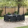 Image de vidaXL Ensemble de salle à manger pour jardin 9 pcs Anthracite 3378576