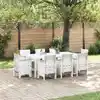 Image de Ensemble De Salle À Manger Pour Jardin 9 Pcs Blanc Vidaxl