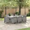 Image de Ensemble De Salle À Manger Pour Jardin 9 Pcs Gris Clair Vidaxl