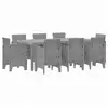 Image de Vidaxl ensemble de salle à manger pour jardin 9 pcs gris clair